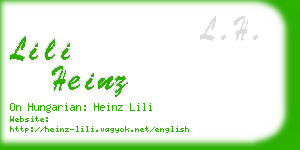 lili heinz business card